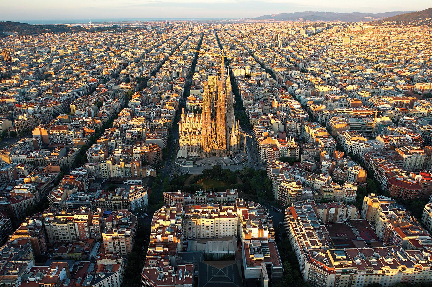 A wide view of Barcelona City