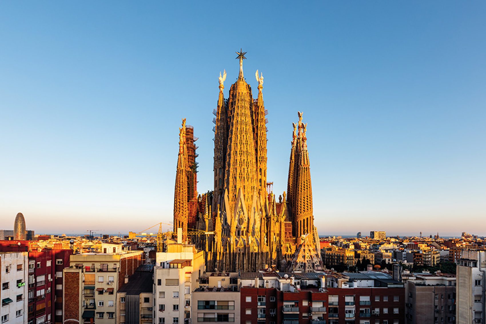 The wide view of the Sagrada Família