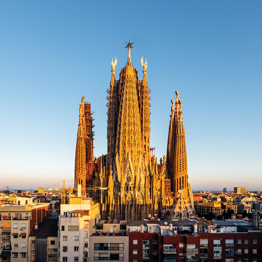 The wide view of the Sagrada Família