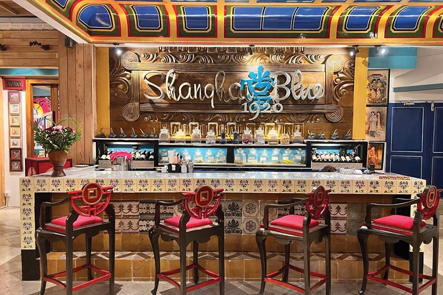 A bar within Shanghai Blue's Interior