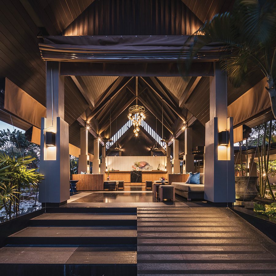 A view inside the Avani+ Mai Khao Phuket by the front desk