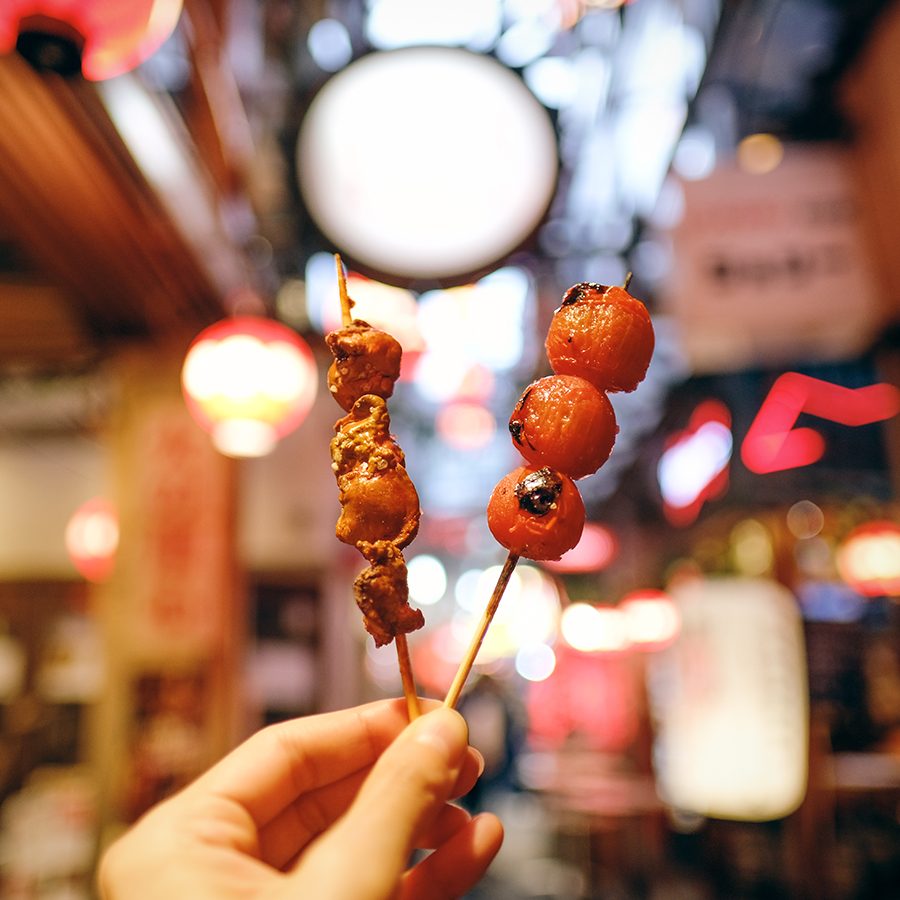 A close up of Yakitori