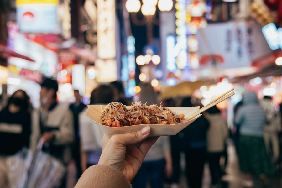A street food called Takoyaki octopus ball 