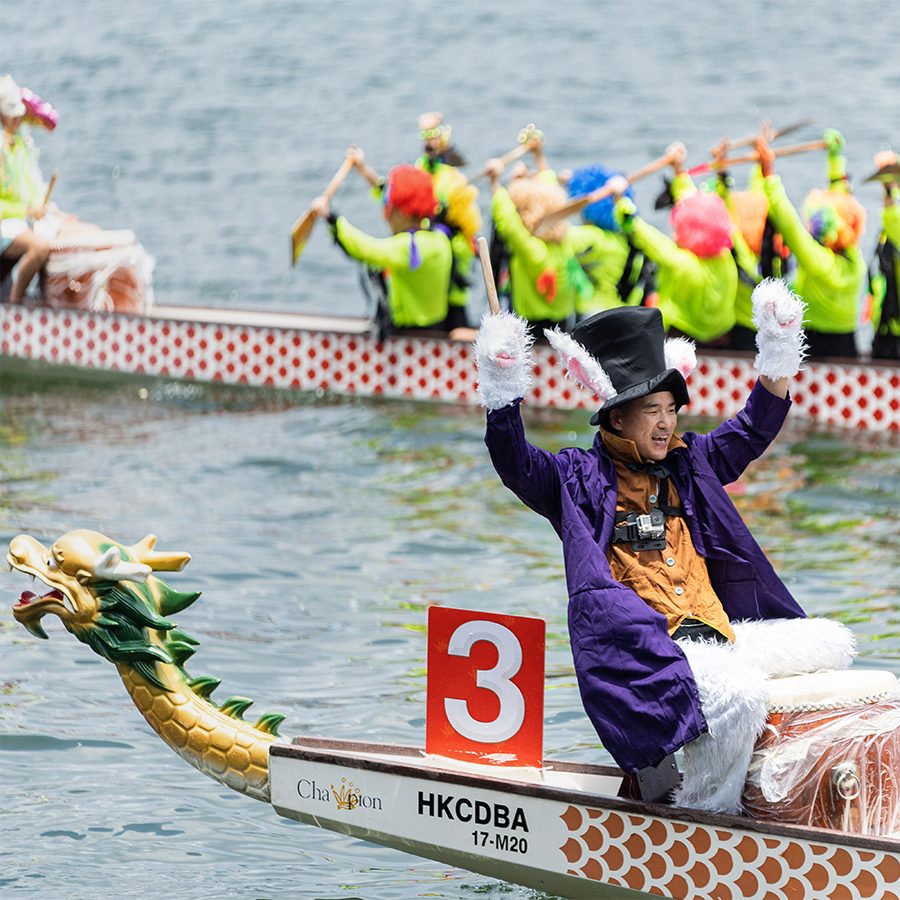 Participants wore special costumes for the International Dragon Boat Race.
