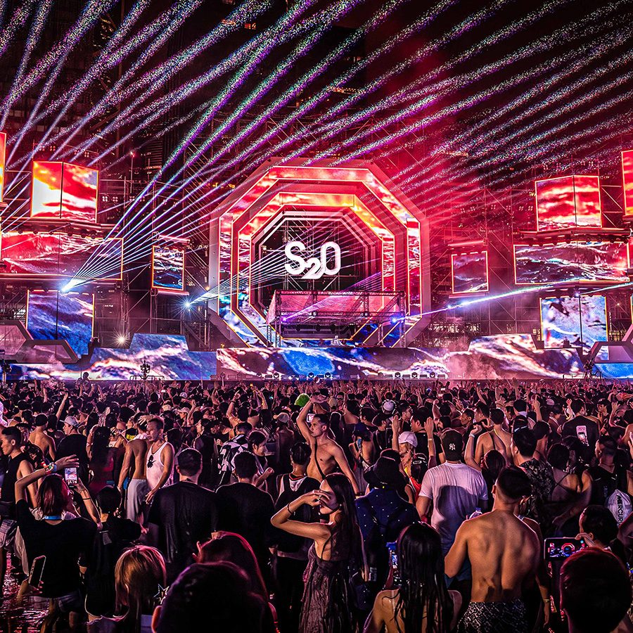 A view of the S20 festival crowd partying the night away.