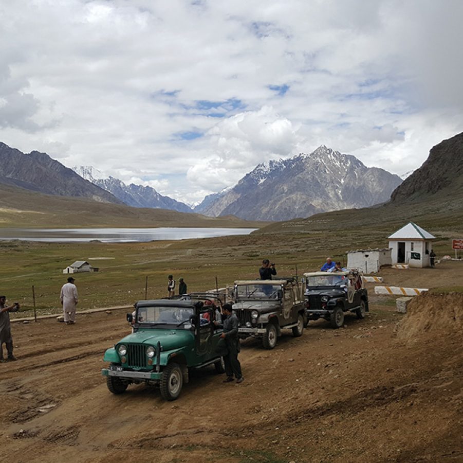Untamed Borders' four wheel drive on a plateau