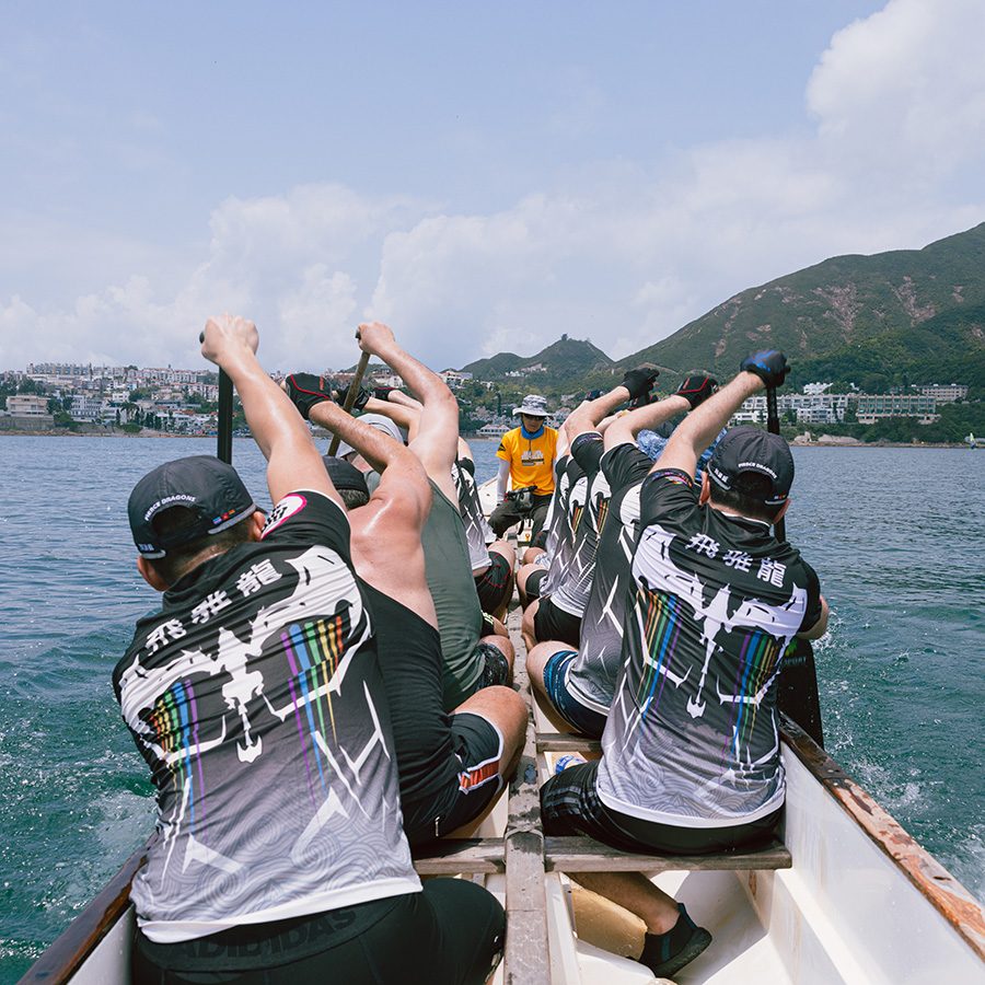 The Fierce Dragons taking a stroke on the water
