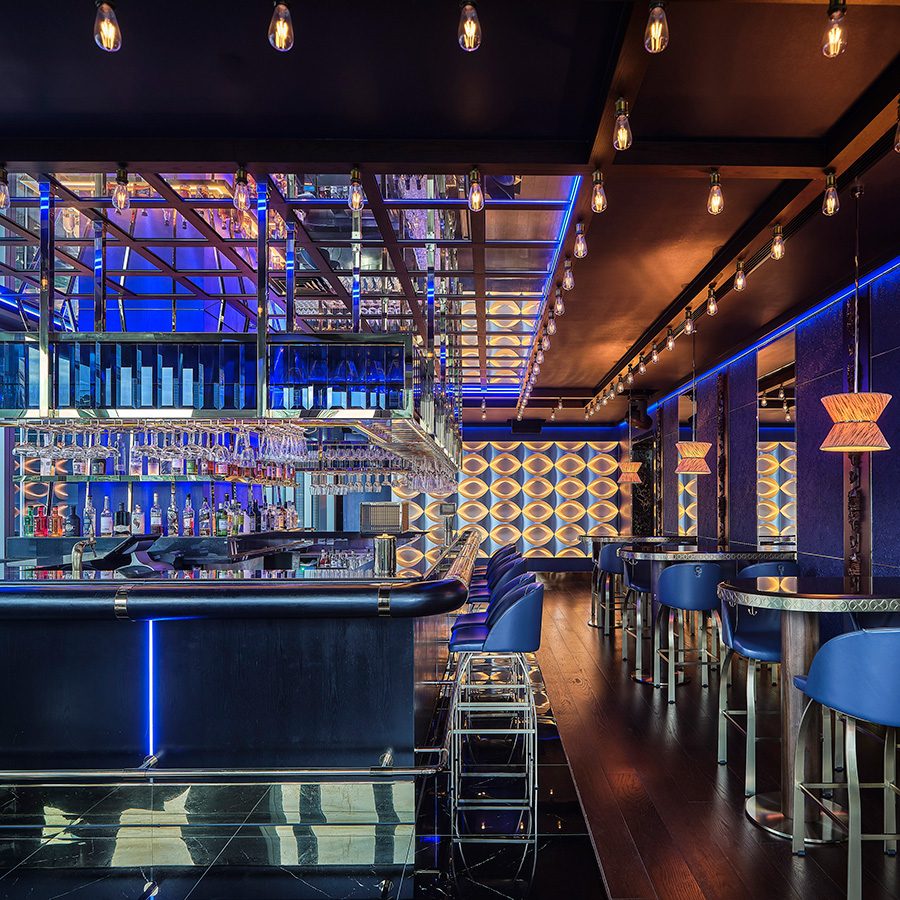 Interior view of a bar at Aqua Spirit