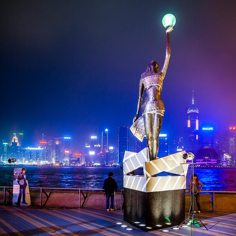 Bronze statue at Garden of the Stars