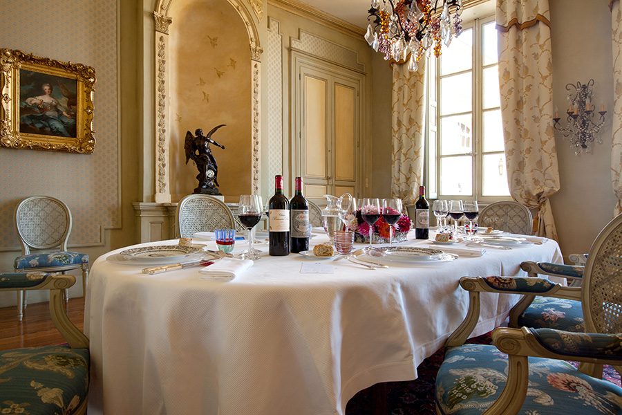 A table with some wines at Château Branaire Ducru