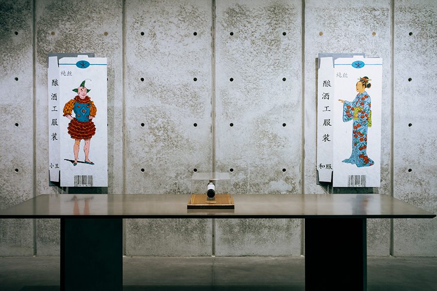 Two prints on a wall at Château Lynch Bages