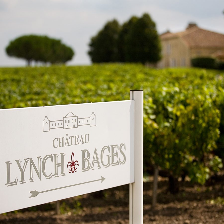 Wooden sign from Château Lynch Bages.