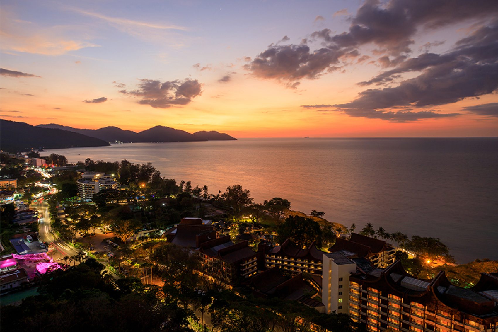 Sunset over Batu Ferringhi Beach