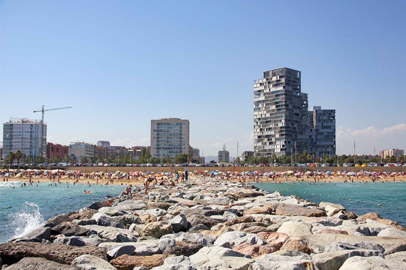Platja de Llevant beach in Barcelona