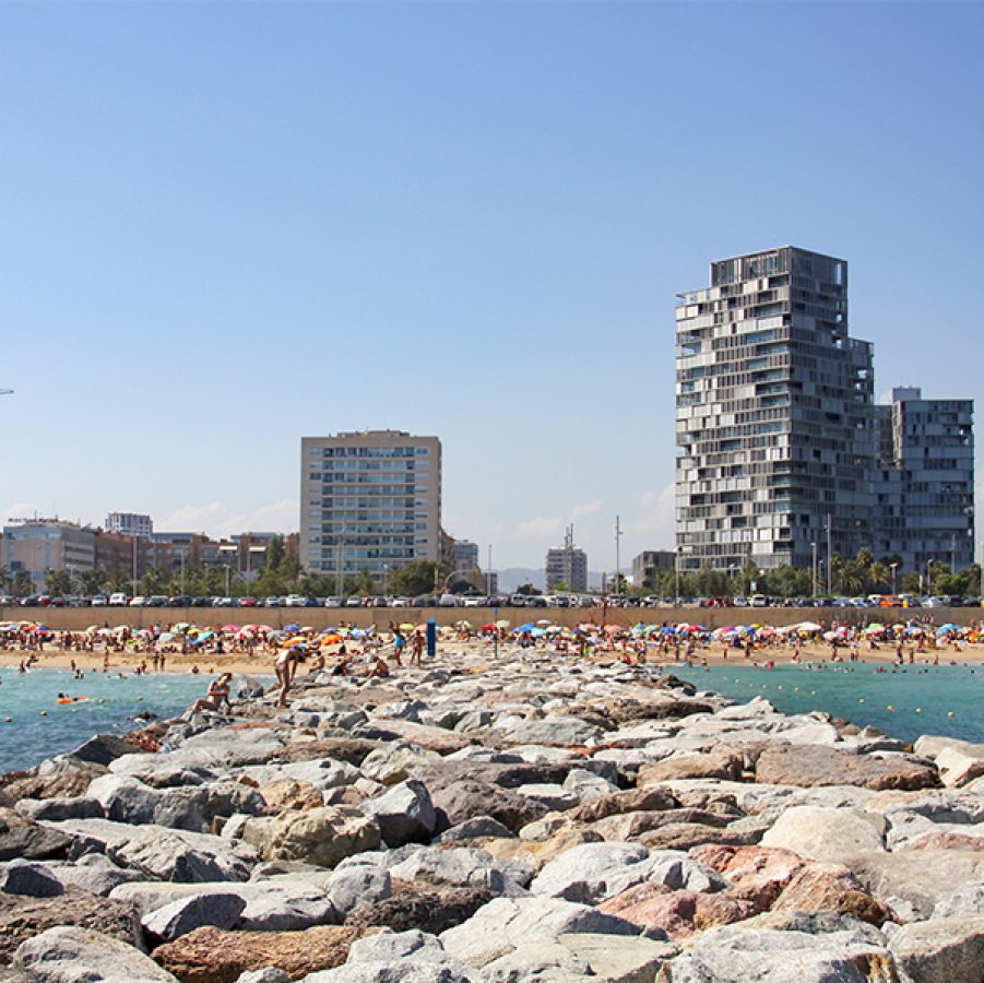 Platja de Llevant beach in Barcelona