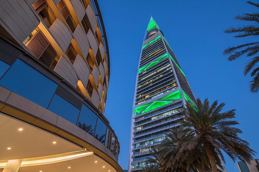 The exterior view of Mandarin Oriental