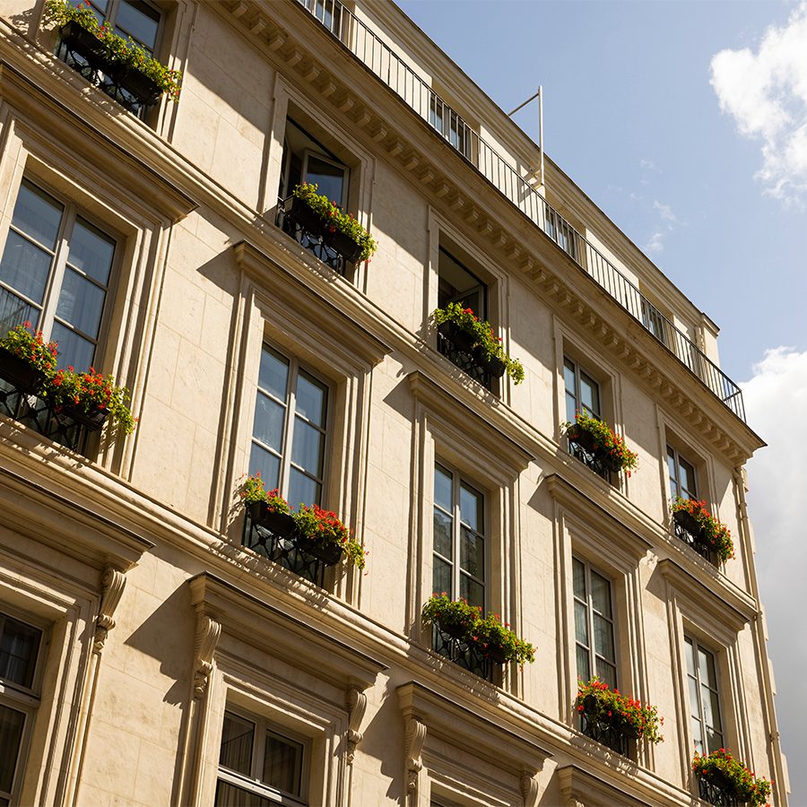 The exterior view of J.K. Place in Paris, France