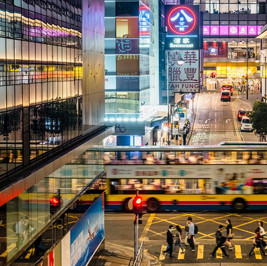Street view of Hong Kong