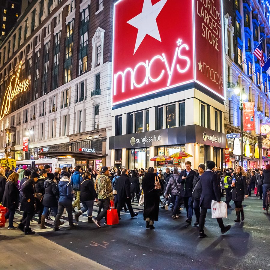 Crowded street in New York City