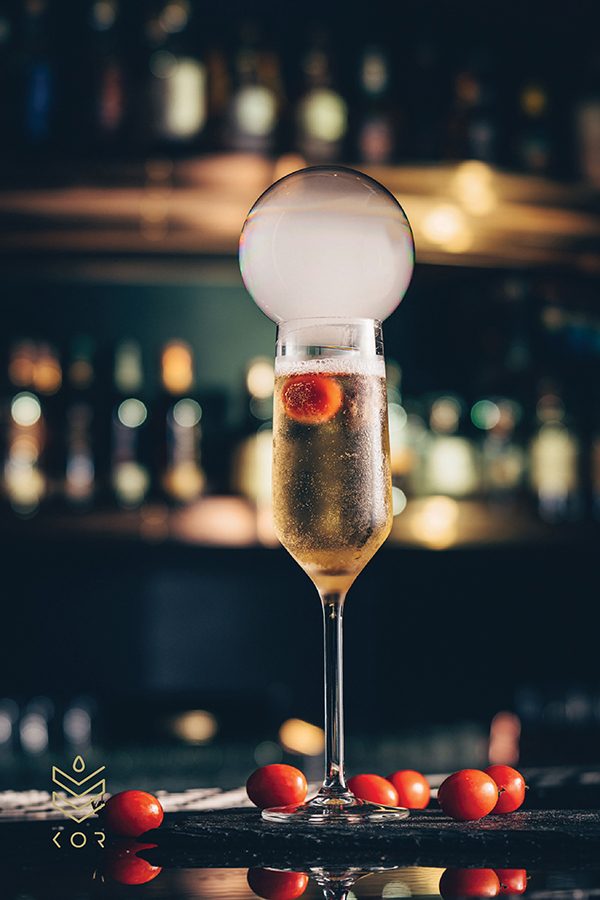 Signature cocktail Tomato Glacier at KOR Taipei