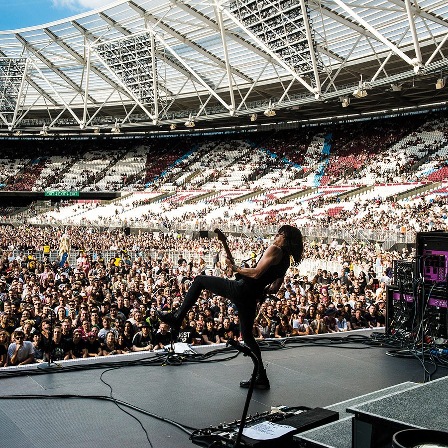 Tyler Bryant & The Shakedown performing at London Stadium