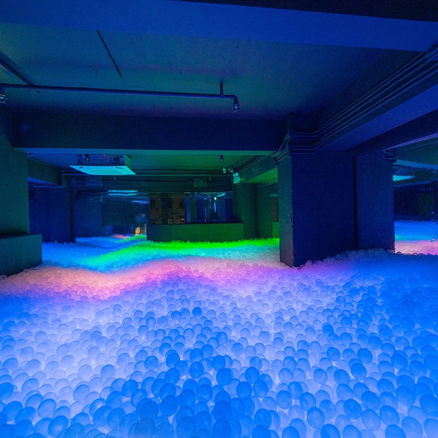A photo of GlowBall's light setting