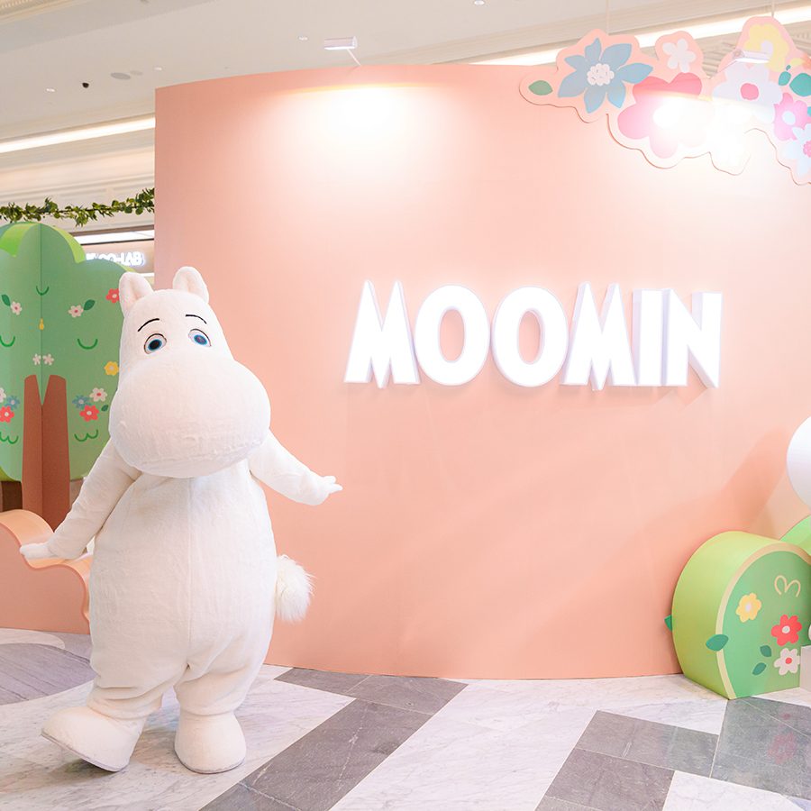 MOOMINS with pink backdrop