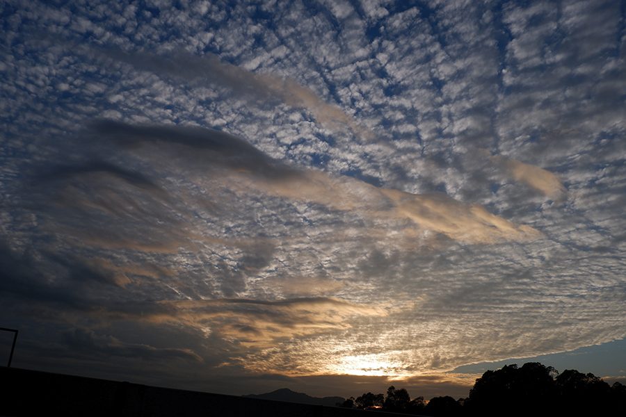 There are many clouds in the sky.