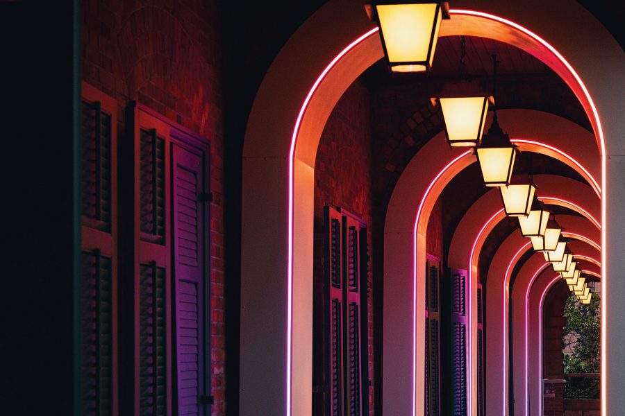 Corridor with night light