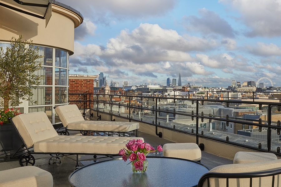 The outdoor area of Claridge's