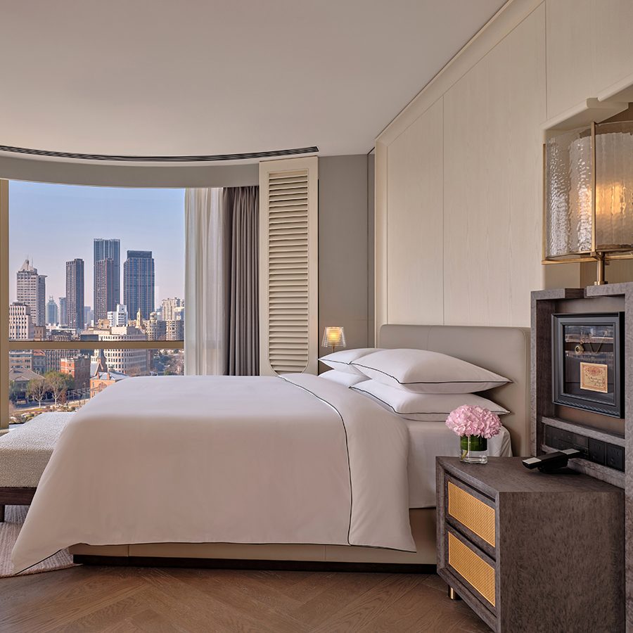 Hotel bedroom in Shanghai