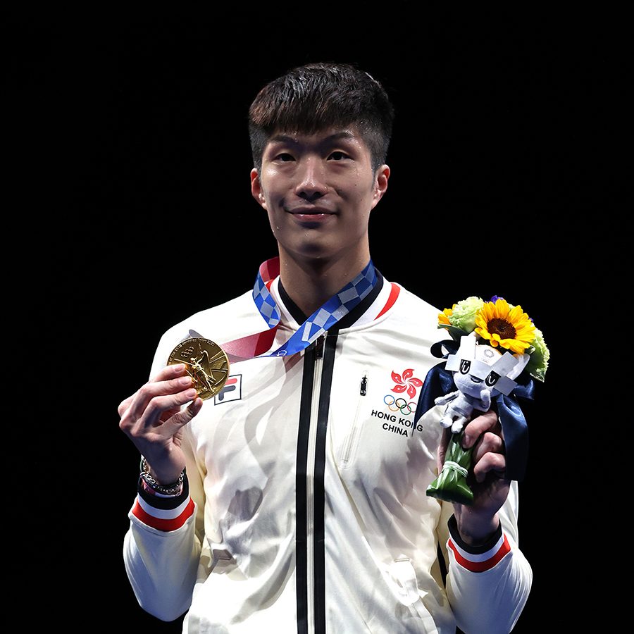 Photo of Cheung Ka Long after receiving the award