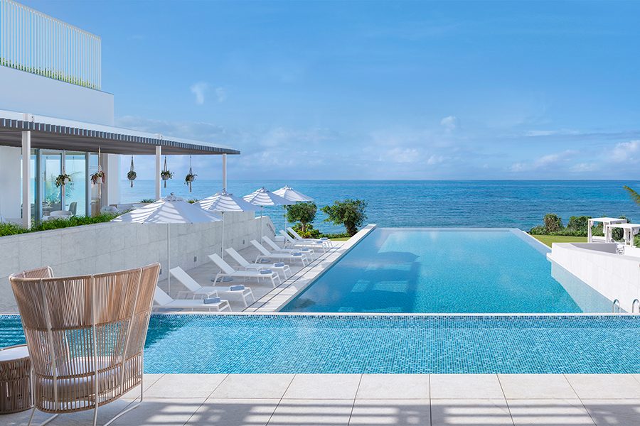 An outdoor swimming pool at Iraph Sui Miyako Okinawa