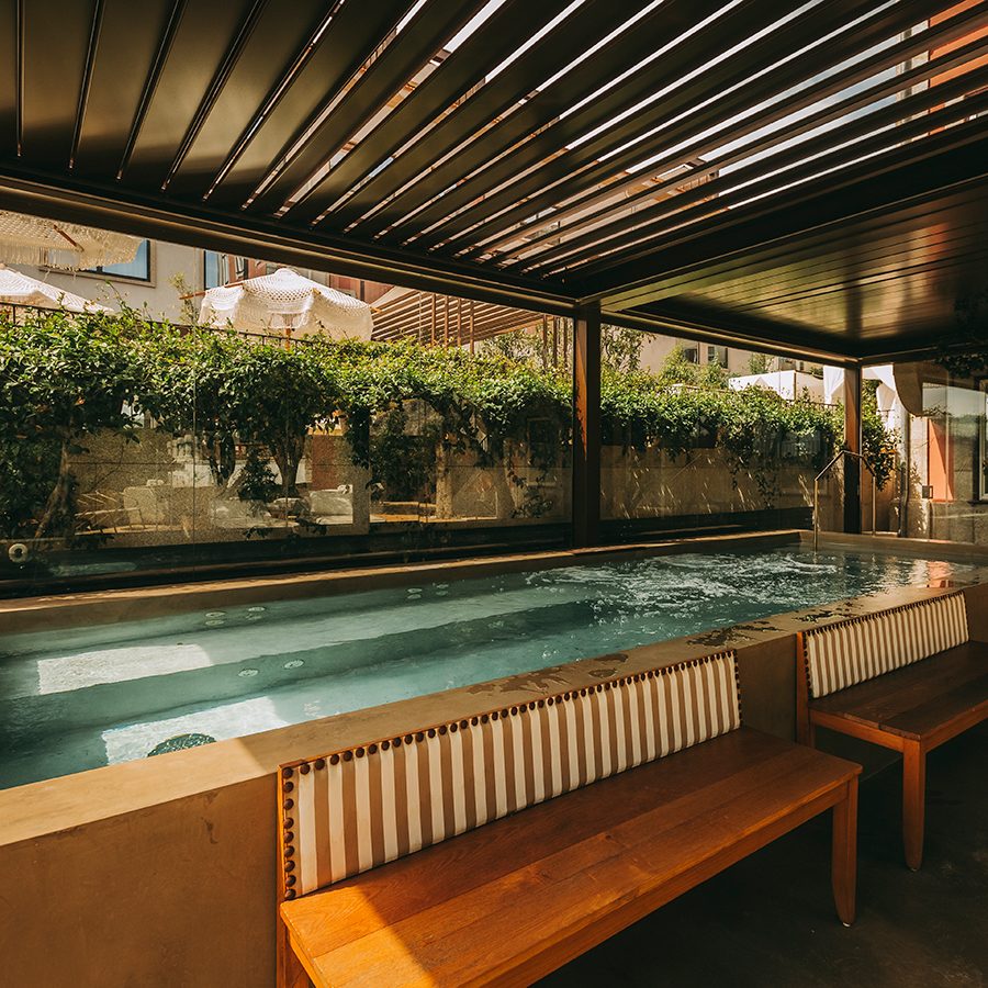 An interior view of a swimming pool at Torel Avantgarde