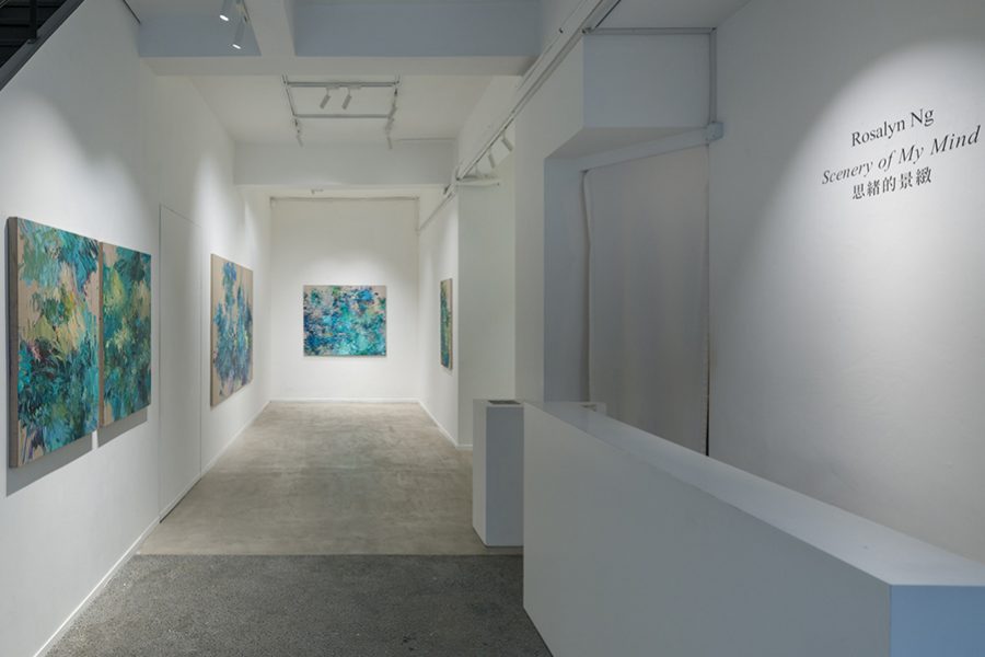 A showcase of Rosalyn Ng's Scenery of My Mind at Soluna Fine Art gallery