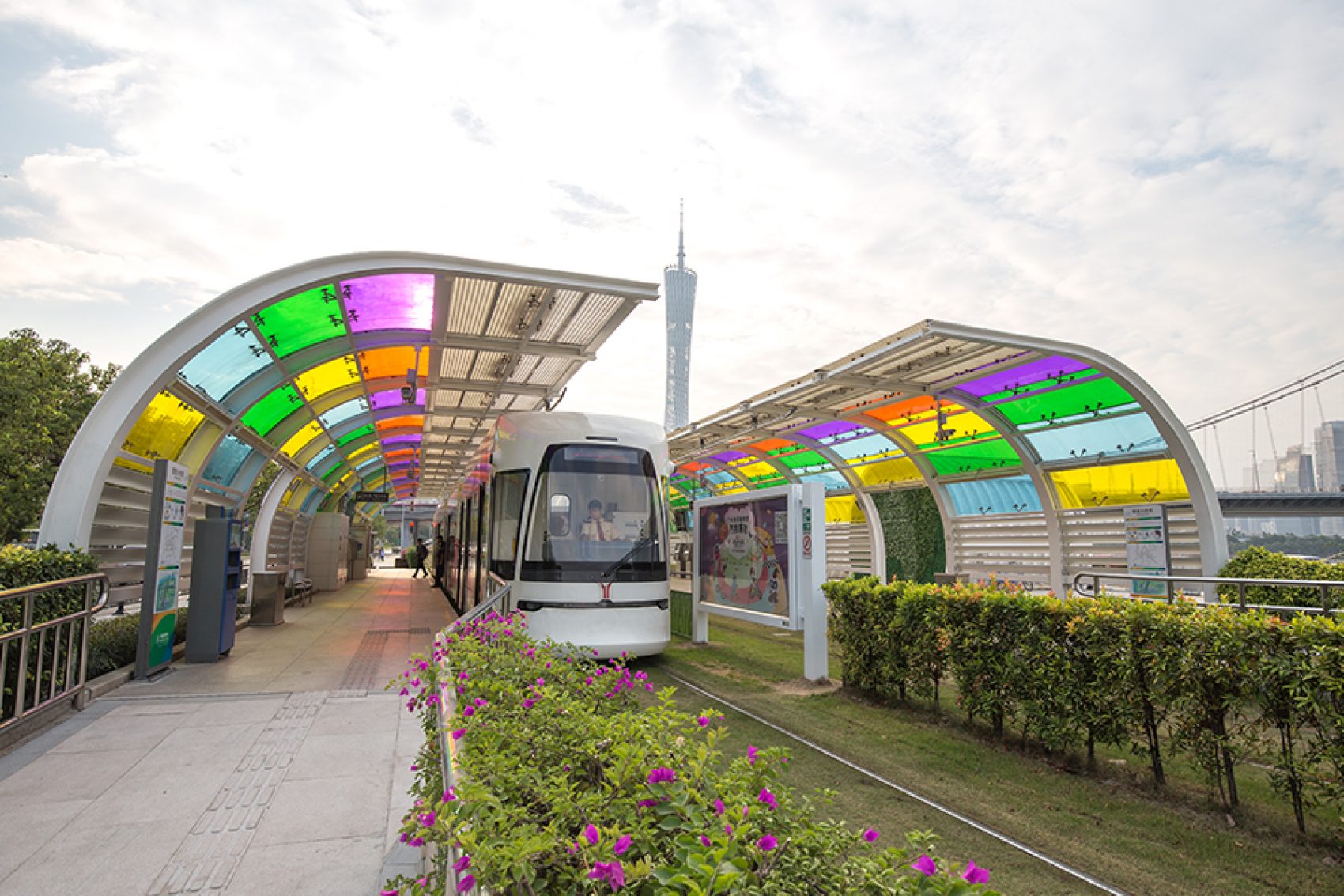 Canton Fair tram in Guangzhou, China