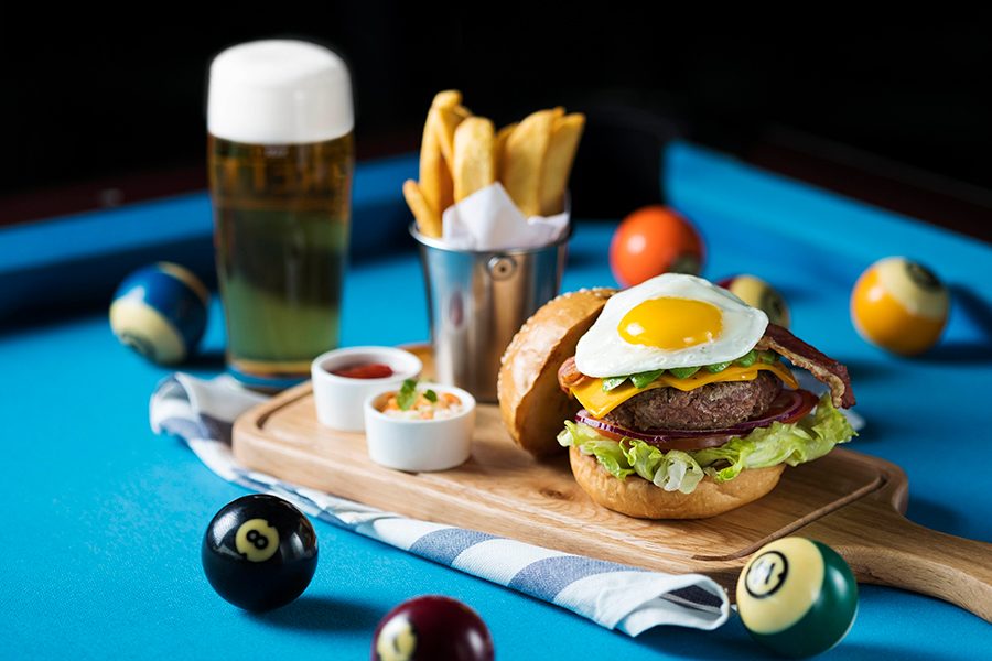 Burger from Velocity Bar.