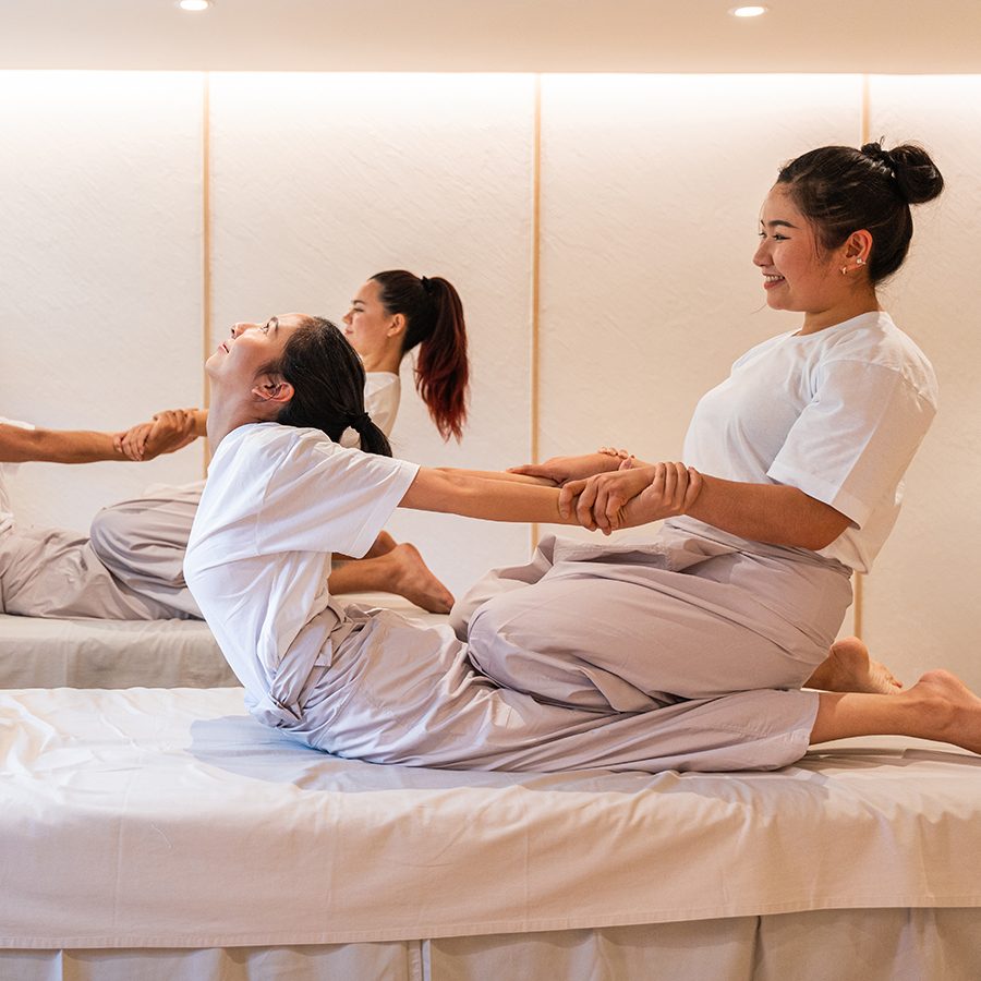 A woman doing Nature House therapy at Banyan Tree Phuket, Thailand