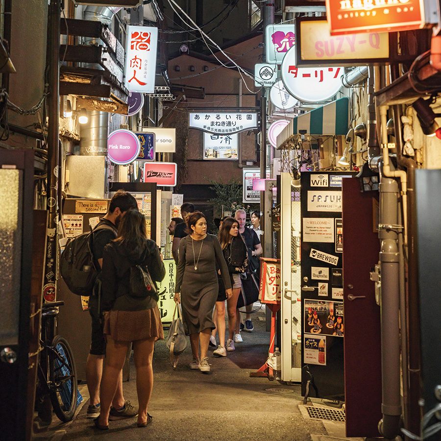 Street in Tokyo at night