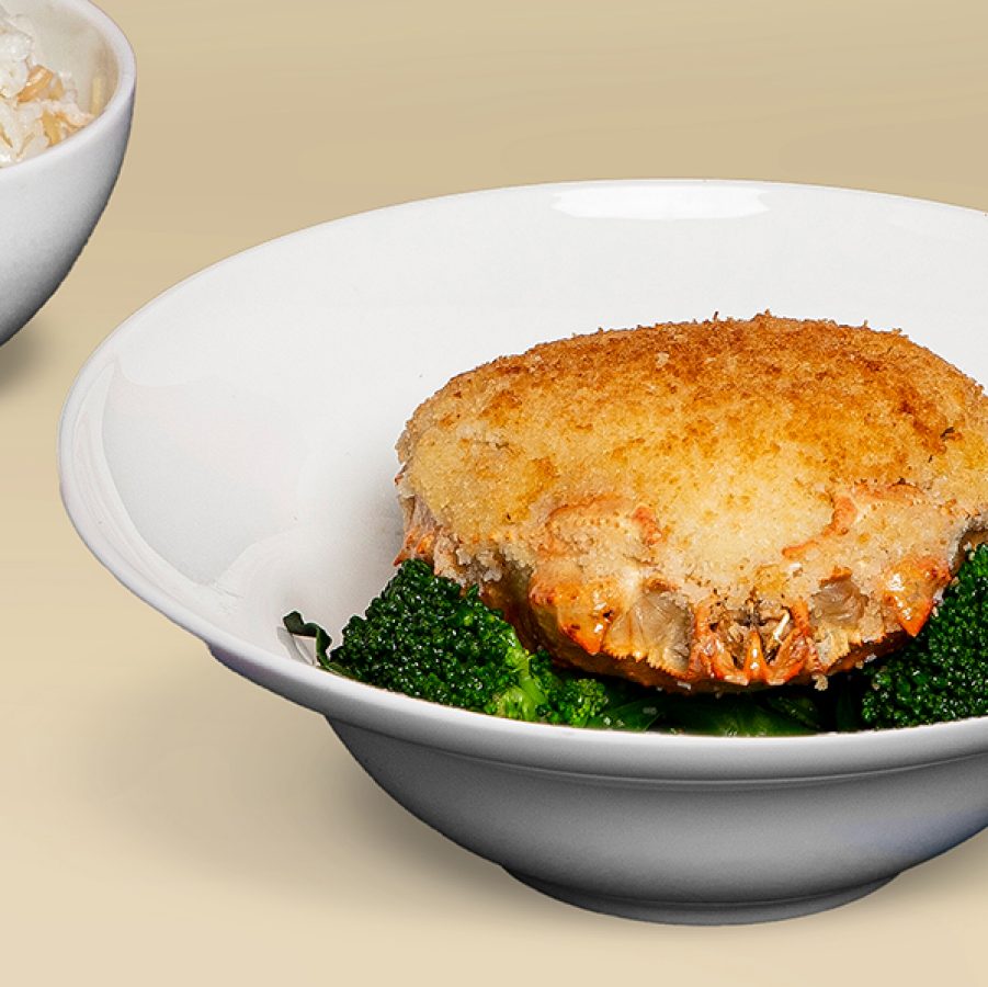 Baked crab shell