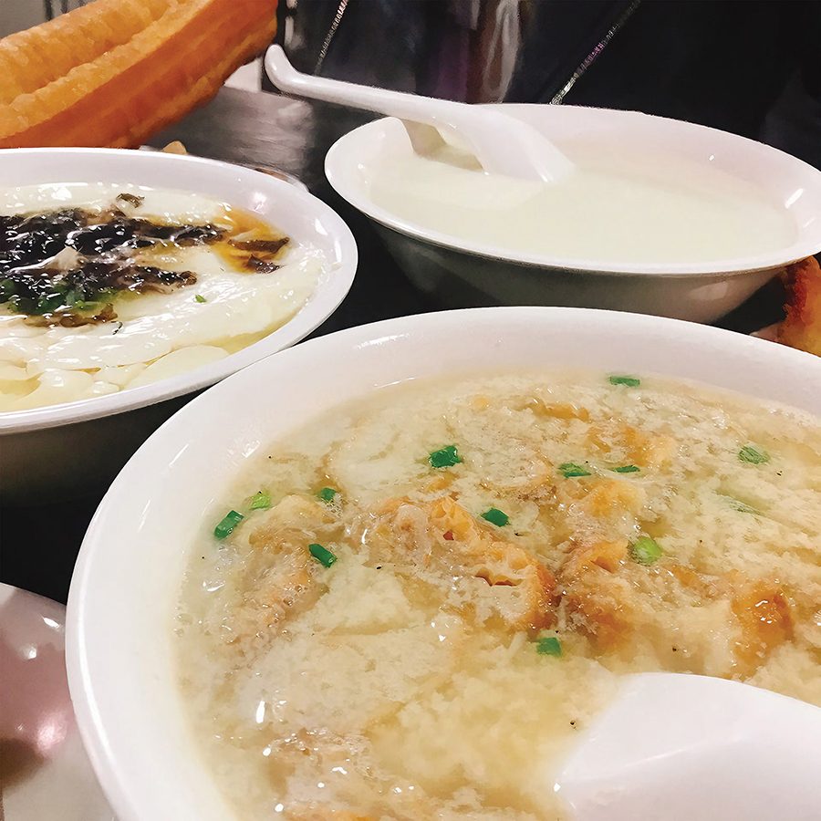 3 bows of  dishes in Shanghai