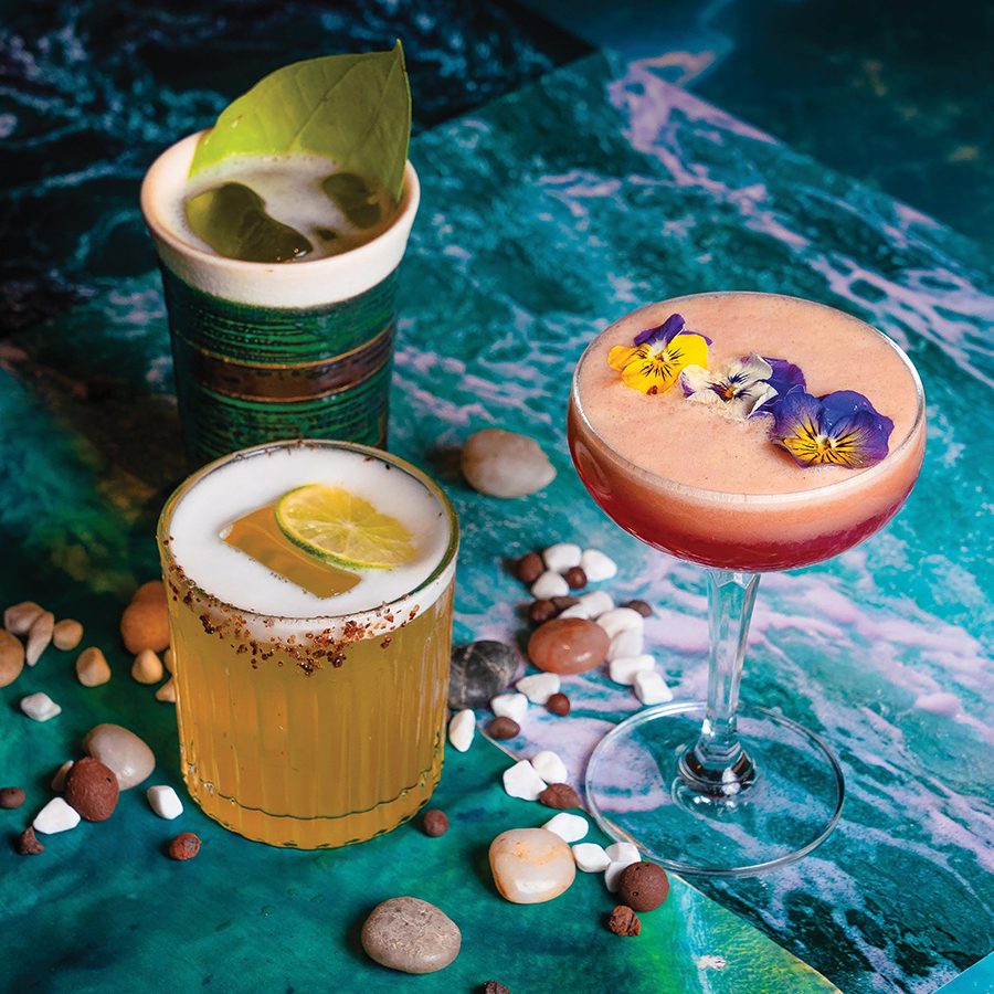 Three summer beachside themed cocktail drinks from Zzura, Hong Kong