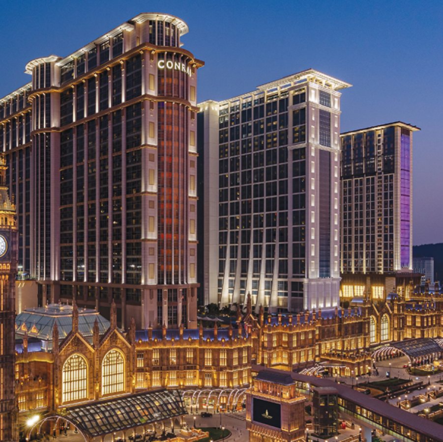 A wide shoot photo of some hotels in Macao SAR