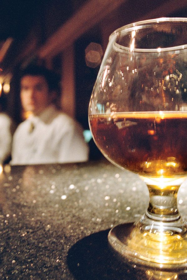 A glass of wine in New York