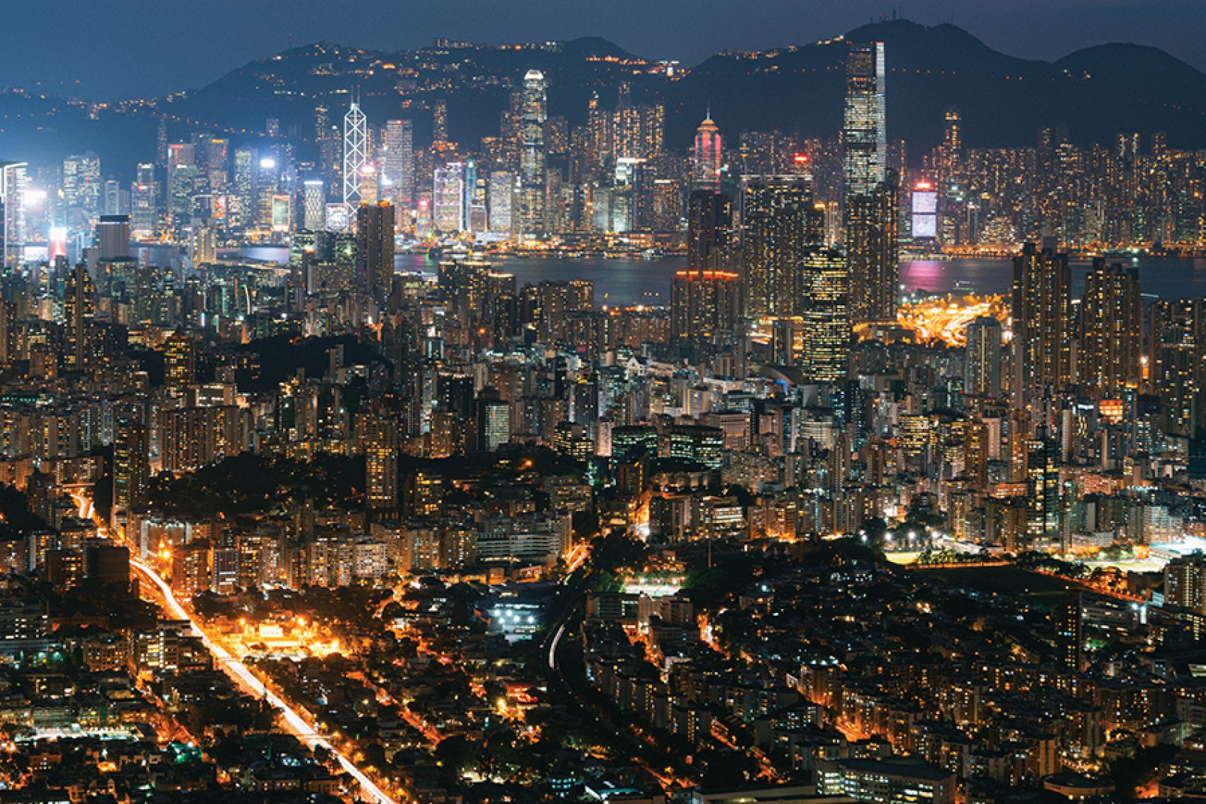 A photo of city night view