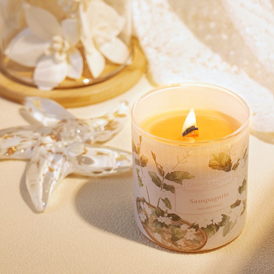 A display of Sampaguita scented candle from Carroll&Chan