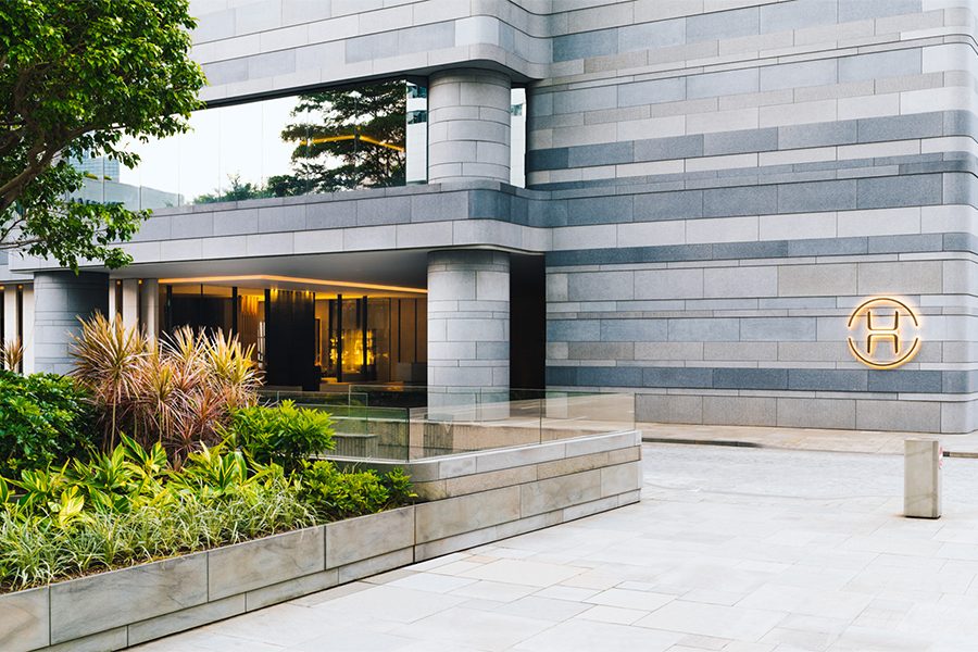 The exterior of hotel The Upper House, Hong Kong