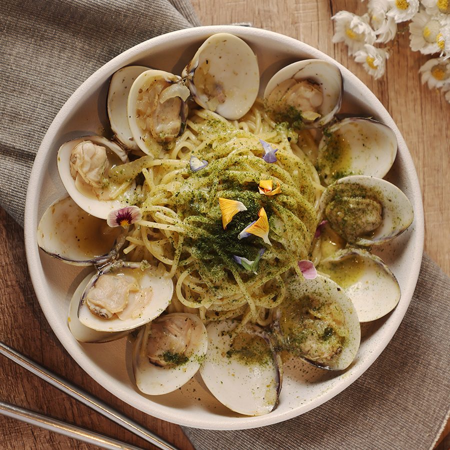 Seafood pasta at HABITU table