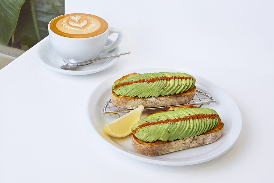 Avocado toast at NOC Coffee Co