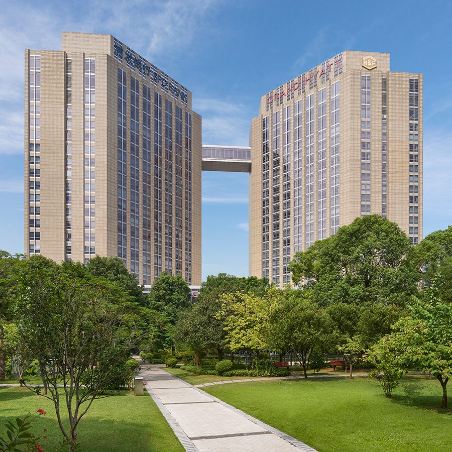 An exterior photo of Grand Hyatt Guangzhou